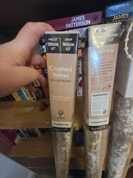 Photo of free 3 x crushed velvet blinds (Prenton CH43) #1