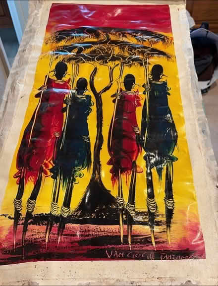 Photo of free Tanzania oil painting (Cupertino by De Anza College) #1