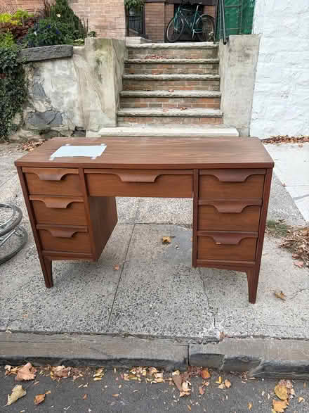 Photo of free Wooden desk with 7 drawers (Jersey City Heights) #1