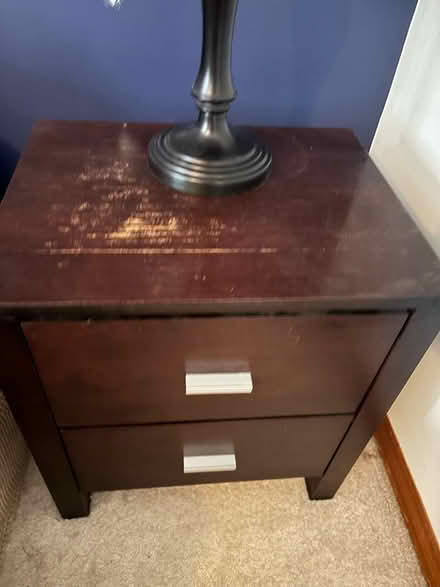 Photo of free 2 Wood Night stands and 2 lamps (Hume Road- Puslinch) #3