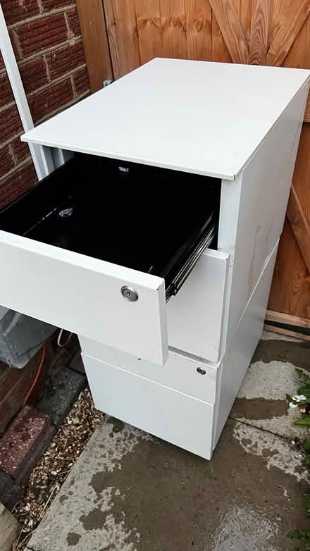 Photo of free Two metal pedestal draws (Basingstoke RG22) #2