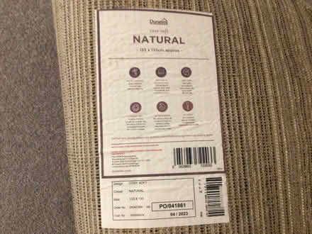 Photo of free Round thick round cream/beige rug from Dunelm never used. (Arlesey SG15) #1