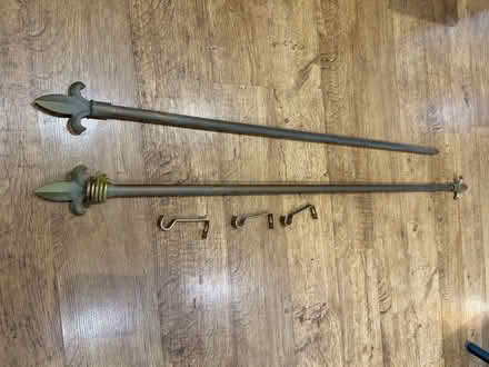 Photo of free Curtain rods (brass colour) (Saint George's CO2) #1