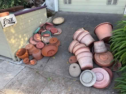 Photo of free Assorted patio planters & trays (Glenview, Oakland) #1