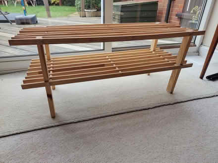Photo of free Wooden shoe rack (Lower Cambourne CB23) #1