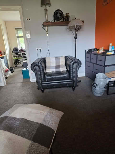 Photo of free 3 piece chester field black not leather (Vale LA1) #2