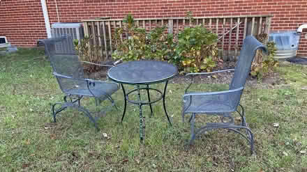 Photo of free Black table and chair set (Route 231 and Barstow Road) #1