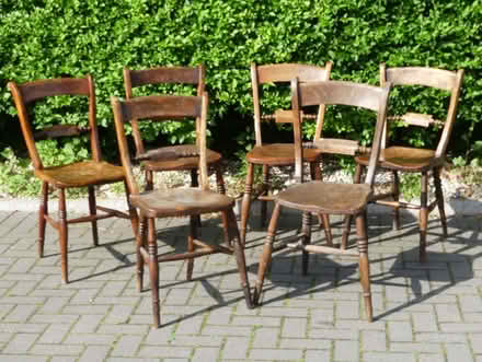 Photo of free Set of 6 Victorian Kitchen Chairs and Table (Market Drayton TF9) #1