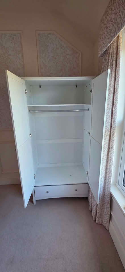 Photo of free White 2 door wardrobe (Warsash SO31) #2