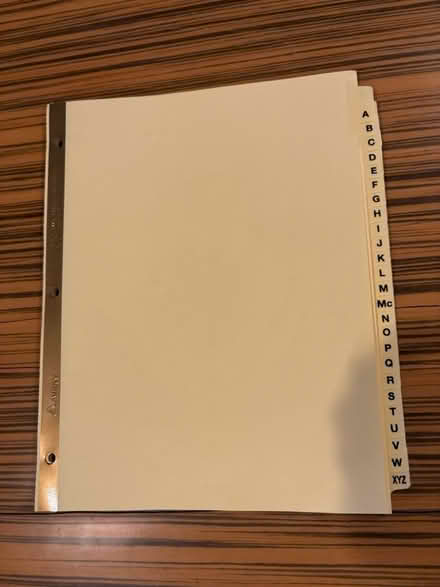 Photo of free Binder dividers (putnam valley) #2