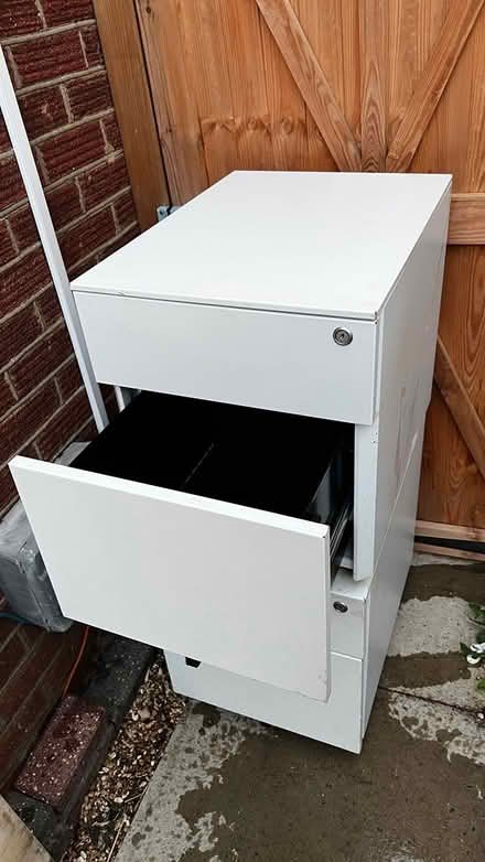 Photo of free Two metal pedestal draws (Basingstoke RG22) #1