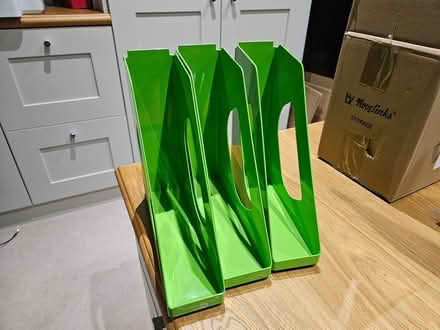Photo of free 3 x Green File Organisers (Home AL1) #1