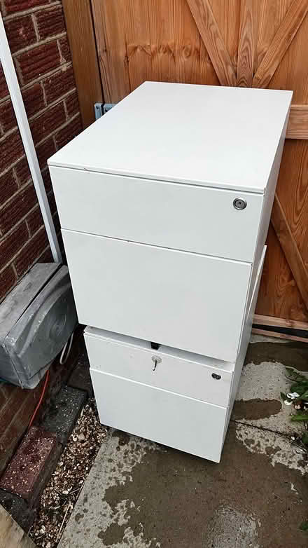 Photo of free Two metal pedestal draws (Basingstoke RG22) #3