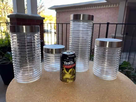 Photo of free 4 glass jars with lids (Yonge & Mulock) #1
