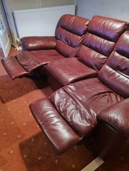 Photo of free Leather recliner sofa (Milborne Port DT9) #1