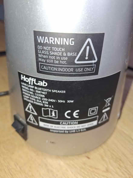 Photo of free Lava lamp / Bluetooth speaker (Glen Parva LE2) #4