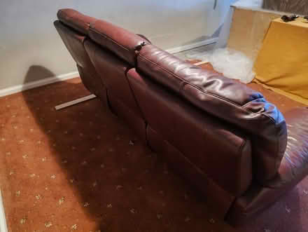 Photo of free Leather recliner sofa (Milborne Port DT9) #2