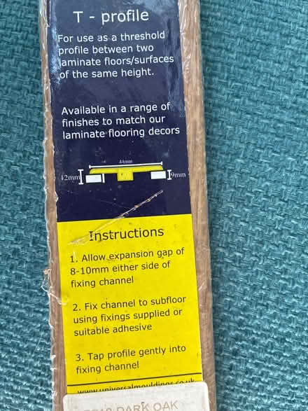 Photo of free T-Profile laminate floor divider (Bellingham, Catford SE6) #3