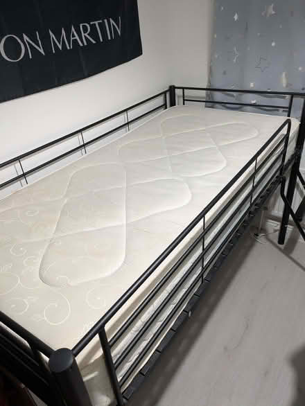 Photo of free Black mid sleeper bed frame (Monkston Park MK10) #2