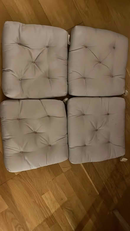 Photo of free 4 matching seat cushions (indoor) (Stepney E1) #1