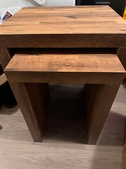 Photo of free Wooden side table set (Ellesmere Port) #1