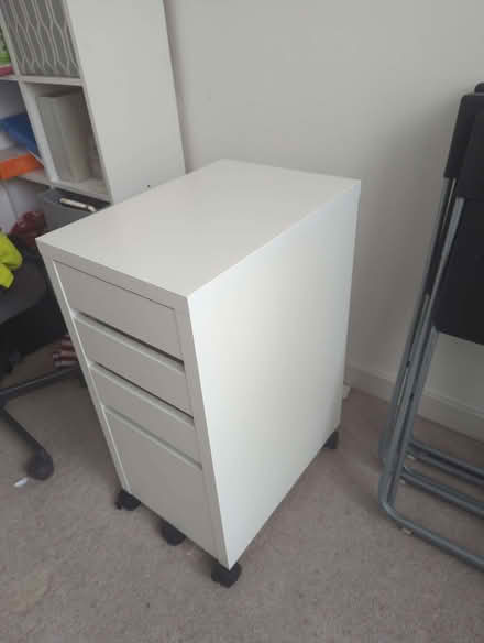 Photo of free Filing cabinet white on wheels and folding chairs (Cyprus E16) #2