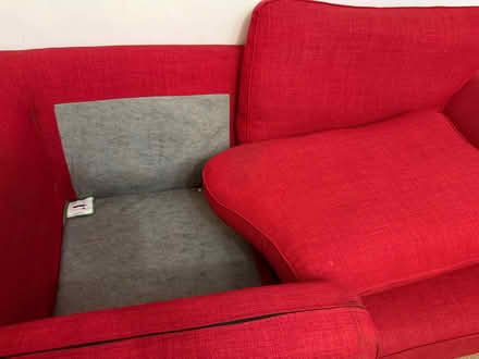Photo of free Red two seater sofa x2 + ottoman with storage (Alresford CO7) #2