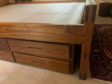 Photo of free Queen bed frame- built in drawers (Roxborough/ Wissahickon) #2