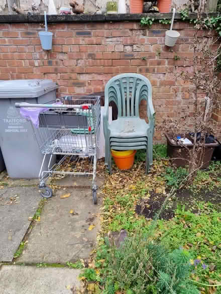 Photo of free Green plastic garden chairs (Stretford M32) #1