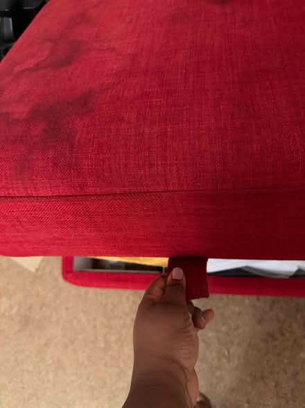 Photo of free Red two seater sofa x2 + ottoman with storage (Alresford CO7) #4
