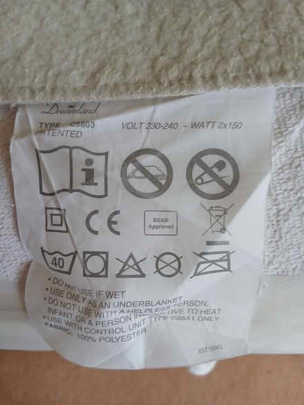 Photo of free Dreamland double electric blanket (Builth Wells LD2) #2