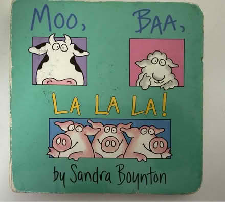 Photo of free Moo, Baa, La La La! child’s book (Valencia Avenue, Sunnyvale) #1