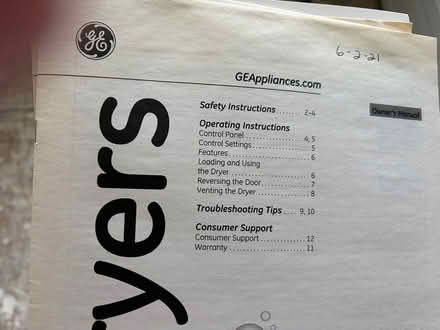 Photo of free GE Gas Dryer (south Leominster) #4