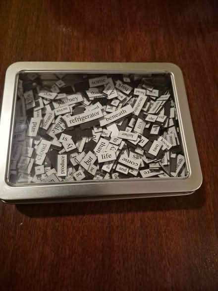 Photo of free Fridge magnet poetry (Toronto) #1