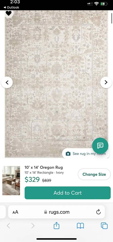 Photo of free Large area rug (Marylebone W1H) #3