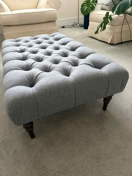 Photo of free Grey cushioned table / foot stool (Runwell SS11) #2