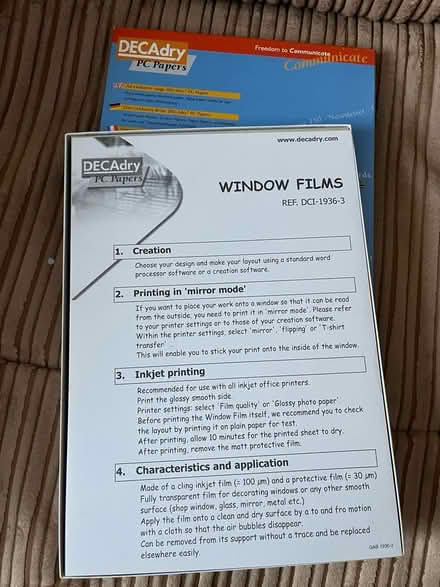 Photo of free DECAdry window films (Peasholm YO12) #1