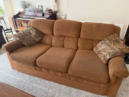 Photo of free Brown couch (North Davis) #1