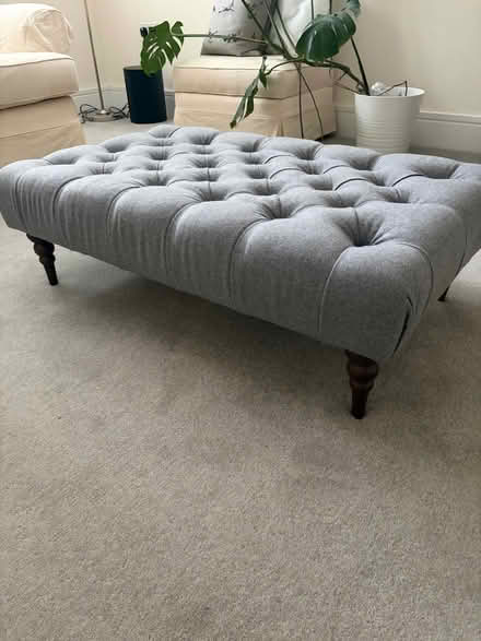 Photo of free Grey cushioned table / foot stool (Runwell SS11) #1