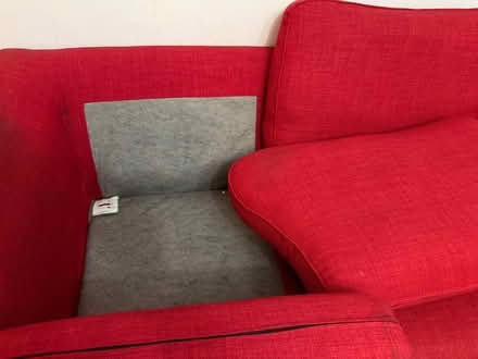 Photo of free Red two seater sofa x2 + ottoman with storage (Alresford CO7) #3