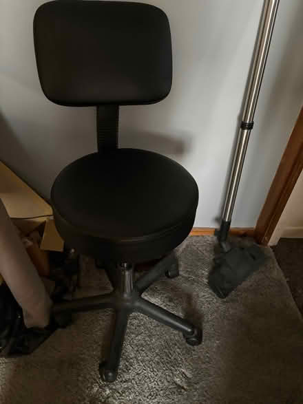 Photo of free Adjustable height therapy stool with back and wheels (Benton NE12) #1