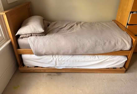 Photo of free Single bed, solid oak (Highgate N6 near Archway Road) #1