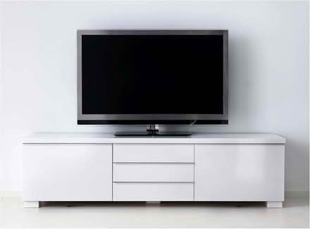 Photo of free Ikea high gloss white tv bench (New Elgin IV30) #1