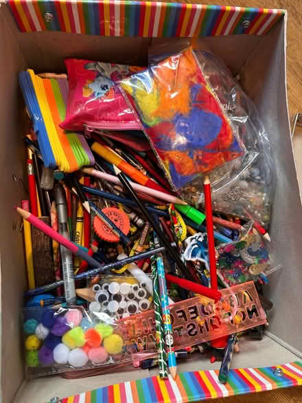 Photo of free Box of crayons, pencils & and few craft supplies (Noak Bridge SS15) #1