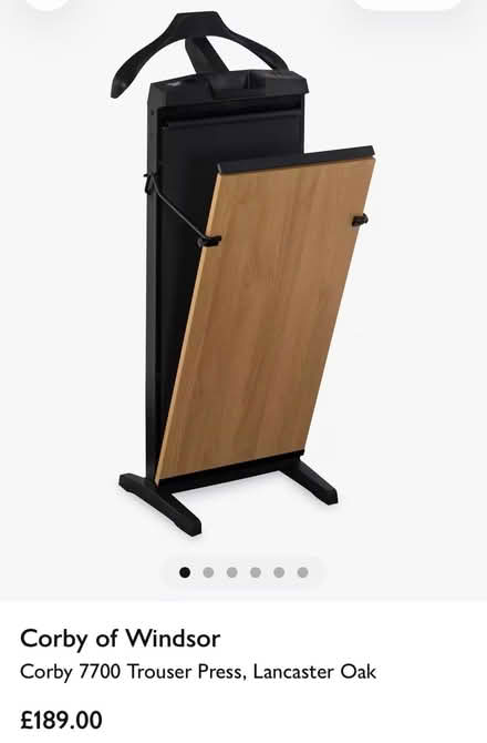 Photo of free Corby Trouser Press Lancaster Oak (South Kensington SW3) #4