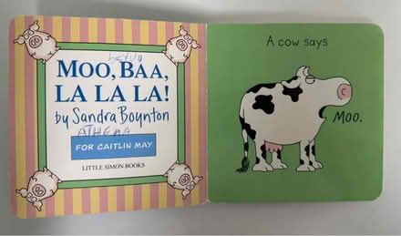 Photo of free Moo, Baa, La La La! child’s book (Valencia Avenue, Sunnyvale) #2