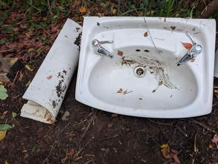 Photo of free Bathroom sink and plinth (Lansdown, Stroud GL5) #1