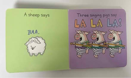 Photo of free Moo, Baa, La La La! child’s book (Valencia Avenue, Sunnyvale) #3