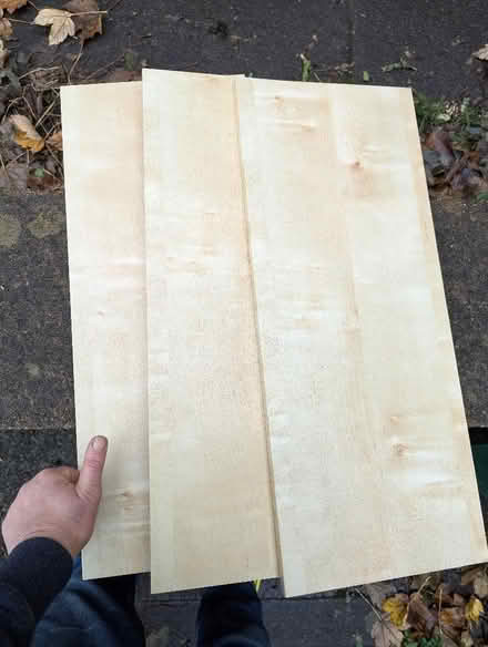 Photo of free Three chipboard shelves looking like real wood (Moorlands LA1) #1
