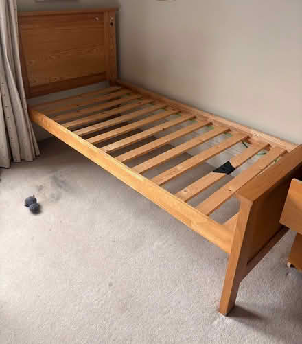 Photo of free Single bed, solid oak (Highgate N6 near Archway Road) #2